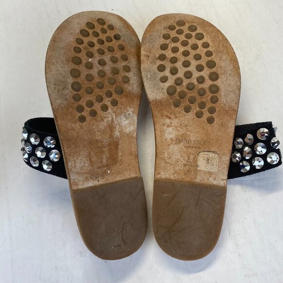 Pedro Garcia‎ España,Xenia studded slide sandals size 39.5 US 9,Black  $450 - Picture 4 of 12